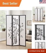 Sleek 3-Panel Oriental Room Divider - Perfect for Small Spaces & Elegant Decor