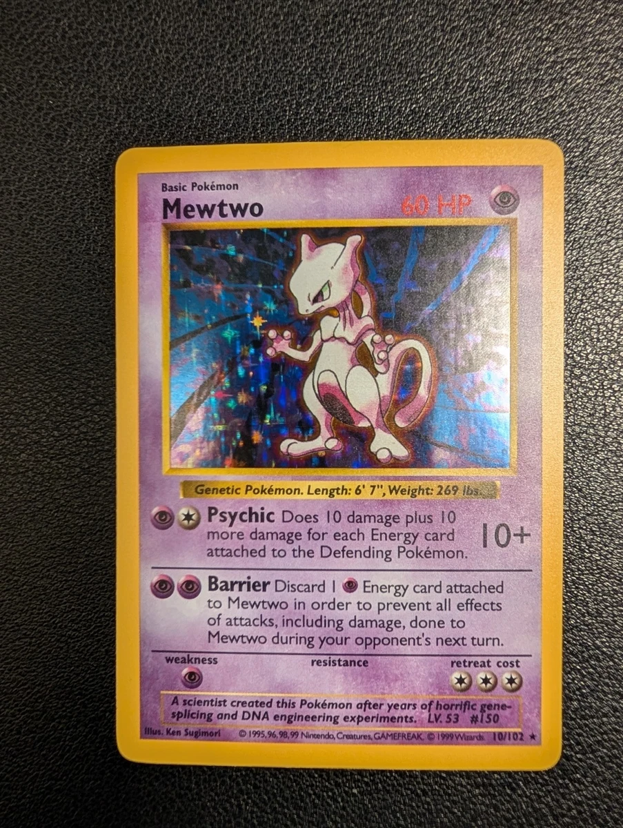 Mewtwo Pokémon TCG Individual Trading Card Games Base Set in