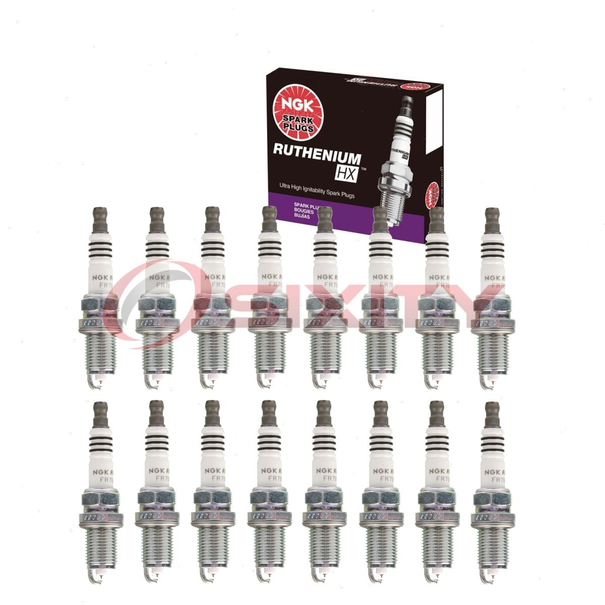16 pc NGK Ruthenium HX Spark Plugs for 2002 Mercedes-Benz G500 5.0L V8 ne
