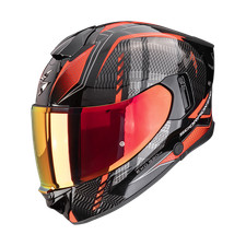 CASCO INTEGRALE SCORPION EXO 530 AIR THERAS METAL BLACK RED TOURING SPORT NERO