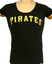 Pittsburgh Pirates '47 Brand Logo Women's T-shirt Medium Black