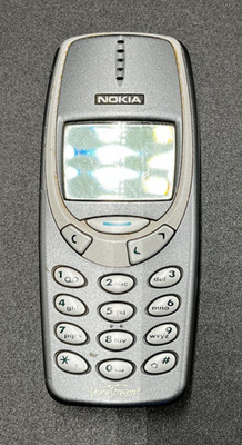 Nokia 3390 VoiceStream Silver Vintage Not Tested