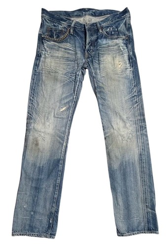 Hysteric Glamour, HYSTERIC GLAMour Vintage-Finish Studded Selvedge Denim Pants (Size W32)