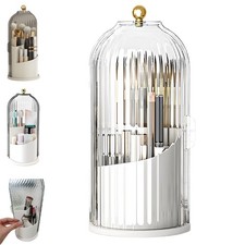 Concealed Toothbrush Holder, Rotating Bathroom Organizer Countertop, Toothbru...