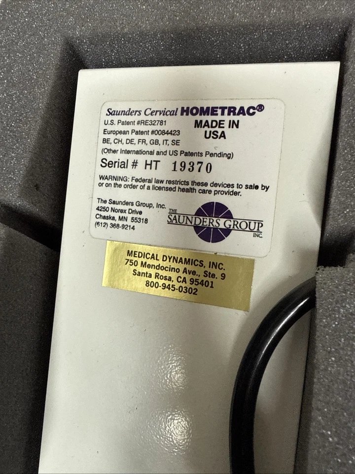 Dispositivo de tracción de cuello Saunder Cervical Hometrac con estuche de viaje. LEER Foto 3 de 4