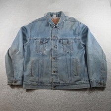 Vintage Levis Jacket Mens XL Blue Type 3 III Faded Denim Trucker 90s 70507-0389