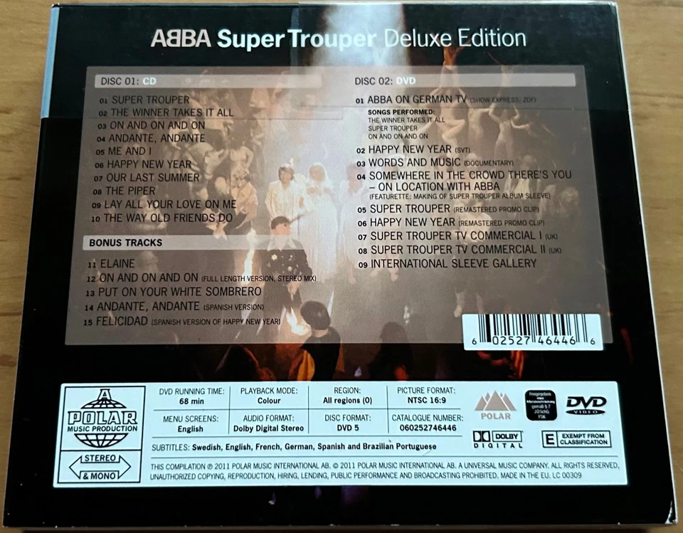 ABBA - SUPER TROUPER - CD + DVD - Deluxe Edition 2011 - Digipak - NEARMINT! - Bild 2 von 4