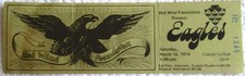 EAGLES Concert Ticket, March 16, 1974, Atascadero, CA, Red Wind Foundation RARE
