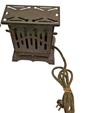 Vintage 1920s Cast Iron Electric Toaster Cloth Cord- For Parts - Or Repai– As Is
