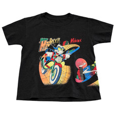 80's/90's Youth Disney's Wrap Around Graphic Motor Mickey  T shirt