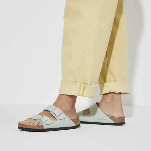 BIRKENSTOCK ARIZONA SFB MATCHA NUBUK WEITE SCHMAL - Picture 2 of 3