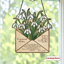 Personalized Mothers Day Letter Gift Acrylic Suncatcher