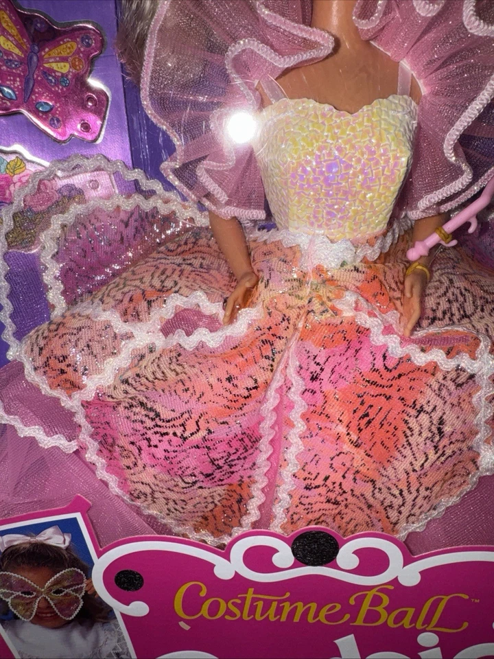 Costume Ball Barbie Doll 1990 Mattel 7123 New - Image 3 of 4