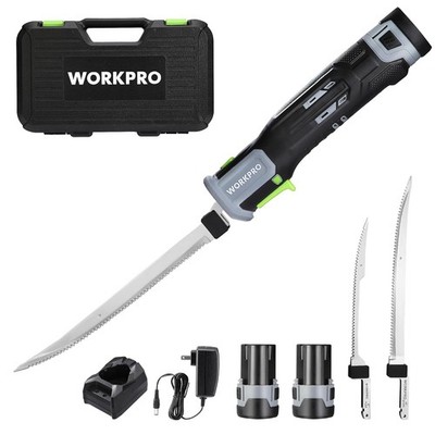12V Cordless Electric Fillet Knife Set with 8'' & 10'' Razor Sharp Blades