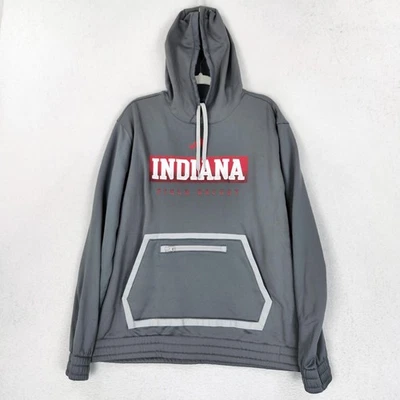 Indiana Field Hockey Sweater Men Large Gray Adidas Hoodie NCAA AEROREADY NEW - Image 1 of 4