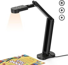 THUSTAR 8MP Document Camera Webcam 4K with Dual Microphones, USB black