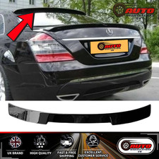 Mercedes S Klasse W221 Glanz Schwarz Heck Dach Spoiler Fenster Lippe Fl&uuml;gel