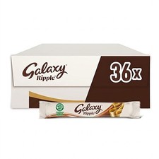 Galaxy Ripple Milk Chocolate Bar Bulk Box 30g x 36 Rippled Centre Snack Pack