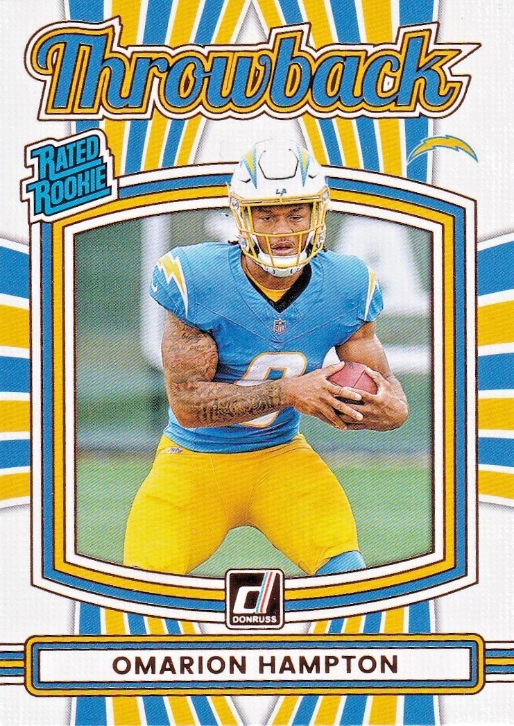 2025 Panini Donruss - Rated Rookies Throwbacks Omarion Hampton #14 (RC)