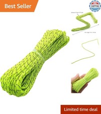 1.8mm Fluorescent Reflective Guyline Tent Rope - 65 Feet of Night Visibility