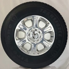 New Takeoff 18" Dodge Ram 2500 3500 OEM Polished Wheels Firestone 275/70R18 Tire