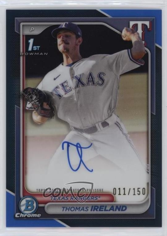 2024 Bowman Chrome Prospect Blue Refractor /150 Thomas Ireland #CPA-TI Auto 19n6