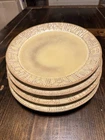 Frankoma Lot of 4 Mayan Aztec Desert  10 3/8" Dinner Plates  #7FL