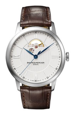 Baume & Mercier Classima Automatic Silver Dial Brown Leather Mens Watch M0A10524