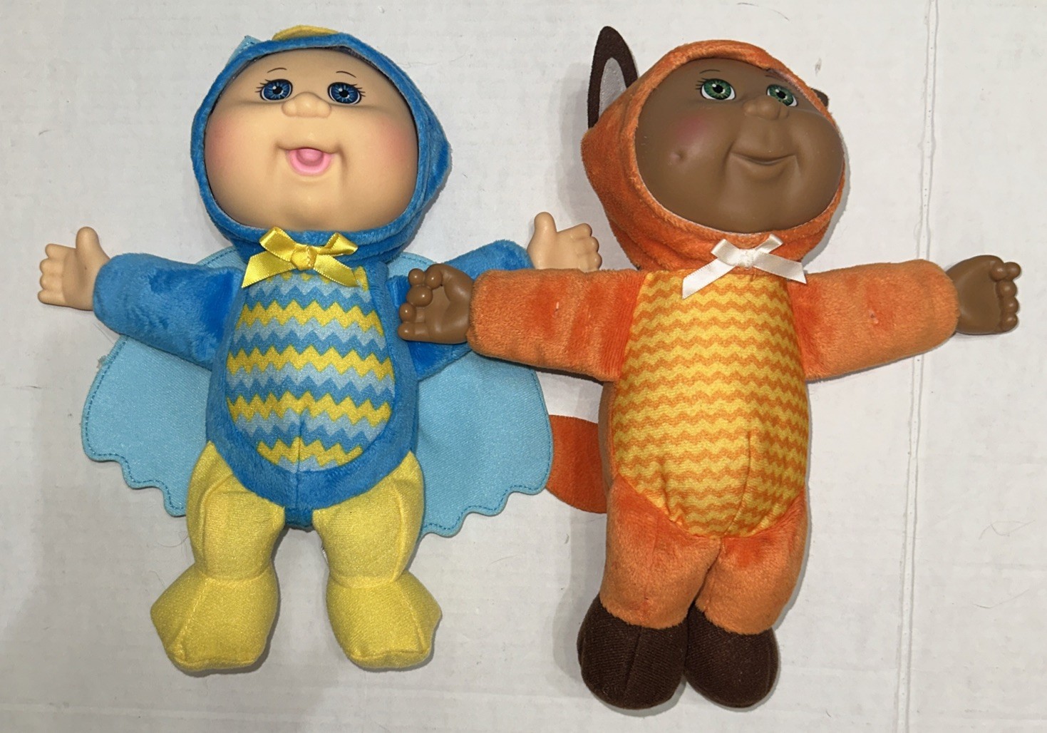 Lot Of 2 Cabbage Patch Kids CPK Cuties Woodland Friends Finn Fox & Archer Owl