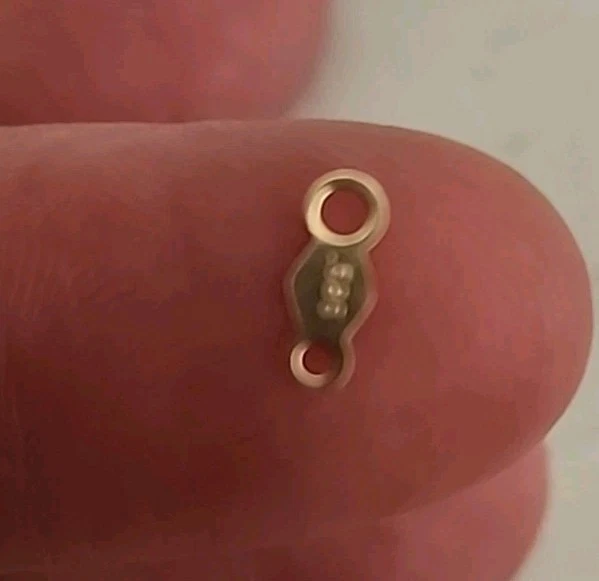 14K Gold Flat Quality Tag or Clasp End 8mm sold per 12 pcs 585  - Image 4 of 4