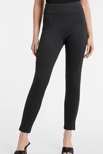 Express High Rise Pull On Ankle Pants, Dark Grey, Medium