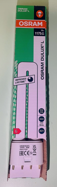 Osram Dulux L 18W/840 2G11 4000K Neutralweiß 1175Lm Kompaktleuchtstofflampe Neu-image
