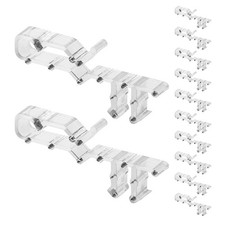 12 Pcs Plastic Blind Dust Cover Clips Transparent Window Curtain Accessories
