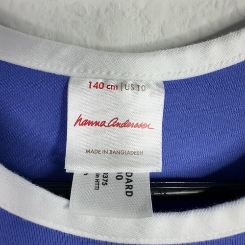 Hanna Andersson Dress Girls 10 Blue Sleeveless Summer Boho Casual Playful Sporty - Picture 5 of 8