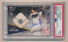 2017 Topps Now Aaron Judge Autograph Game Used Base Rookie PSA 9 Mint 38/99