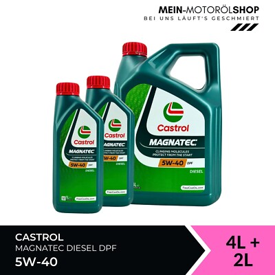 Castrol Magnatec Diesel 5W-40 DPF VW 505 00/01 Ford Fiat 4+2 Liter = 6 Liter