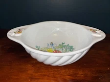 10in Porcelain Bowl For Kitchen W/ Ducks On Handles Vegetables Salad Bowl Unique
