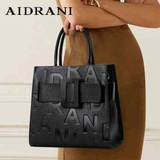 Aidrani Fashiona women large capacity handbag  made of cowhide material black