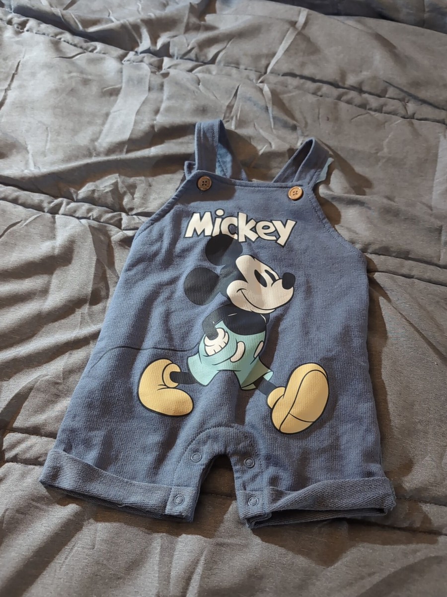 Disney Mickey Mouse Overalls Disney Baby 3/6 Months Linen Cotton