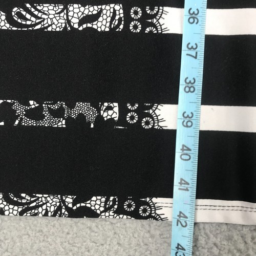 Haani A Line Dress Size 2X 3/4 Sleeves Black and White Striped - Picture 6 of 8