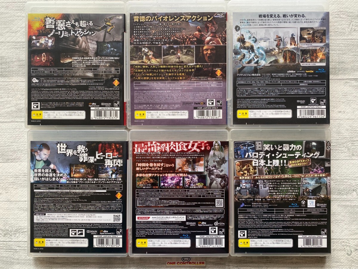 SONY PS3 inFamous 1 2 & Heavenly Sword & Blades of Time & Fracture