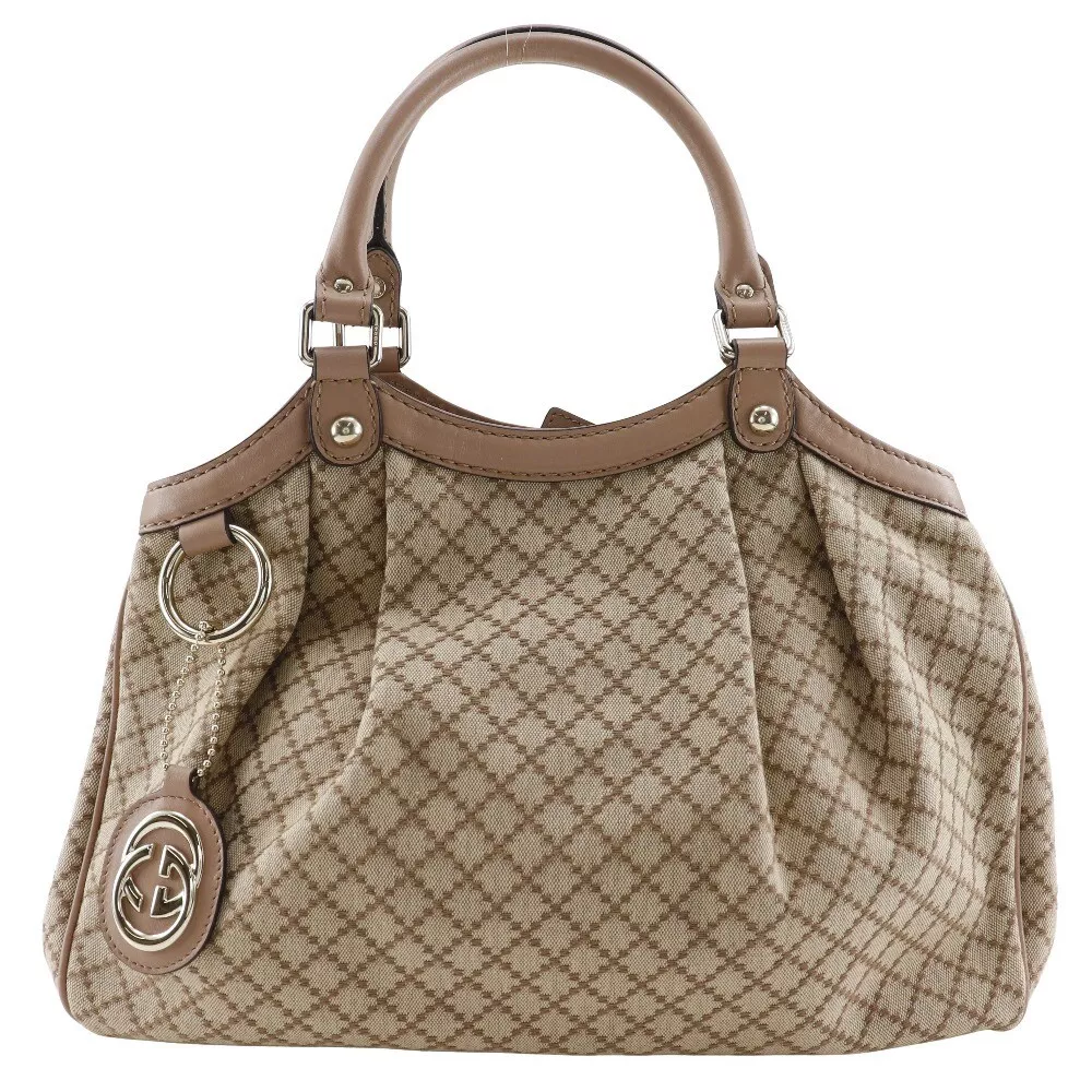Sac à main GUCCI Gucci Sookie Bag Diamante 211944 toile beige/rose femme