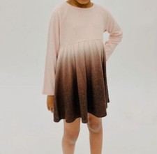 $60 Design History Girl's Pink Dip Dye Brushed Rib Dress Size 6
