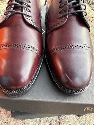 Allen Edmonds Yorktown Shoes Mens 6.5 UsCap Toe Derby Made  display picture 3