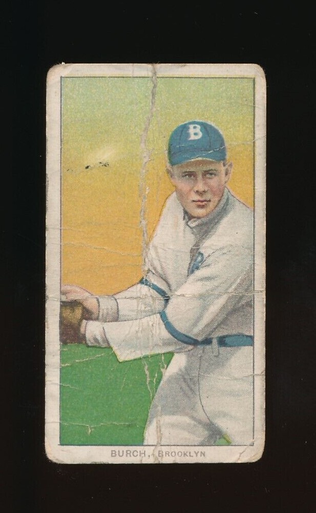1909-11 T206 Al Burch Fielding Brooklyn Dodgers Polar Bear Series 350-460 PR-FR