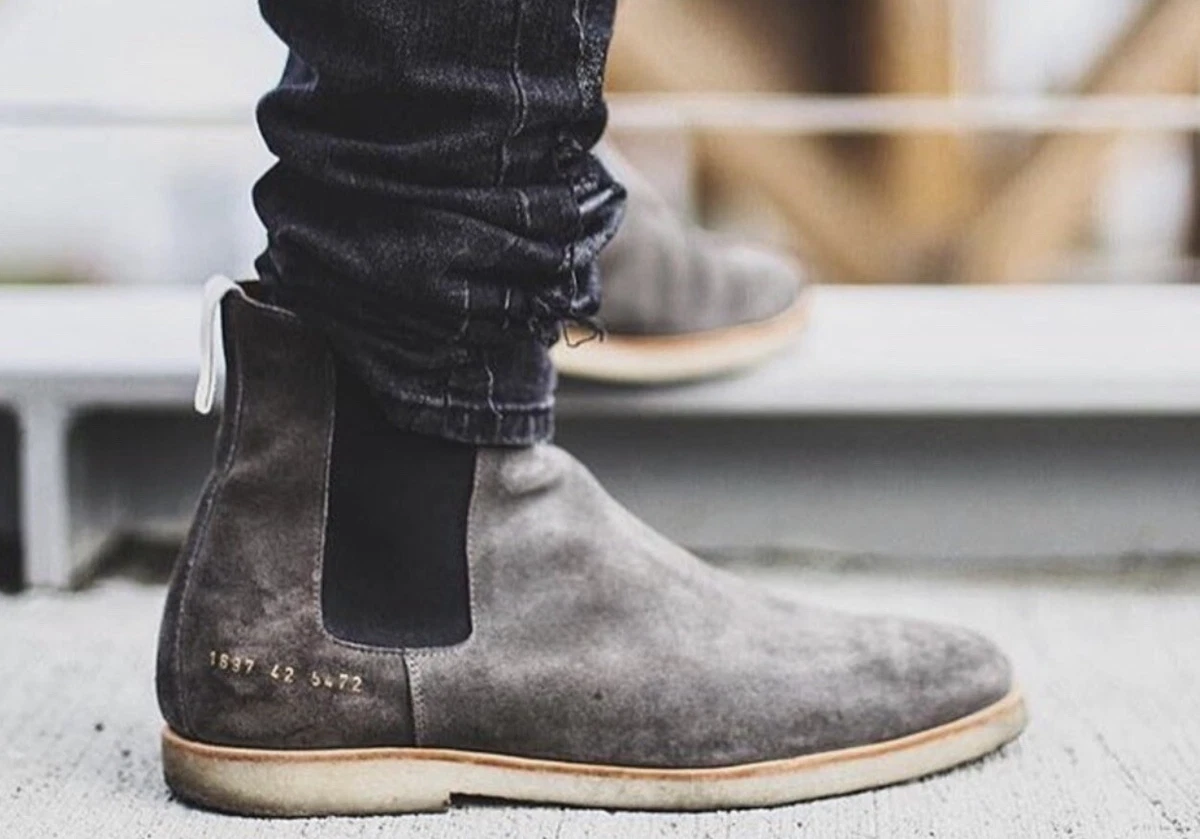 Grey hotsell distressed boots