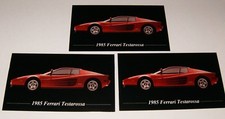 3-1985 Ferrari Testarossa Photo Magnets 85 86 87 88 89 90 91