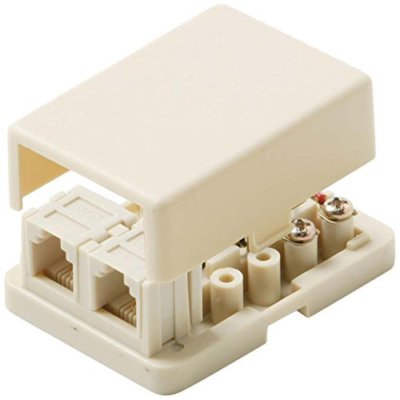 STEREN 300-146IV DUAL MODULAR TELEPHONE SURFACE JACK IVORY RJ11 - Foto 5