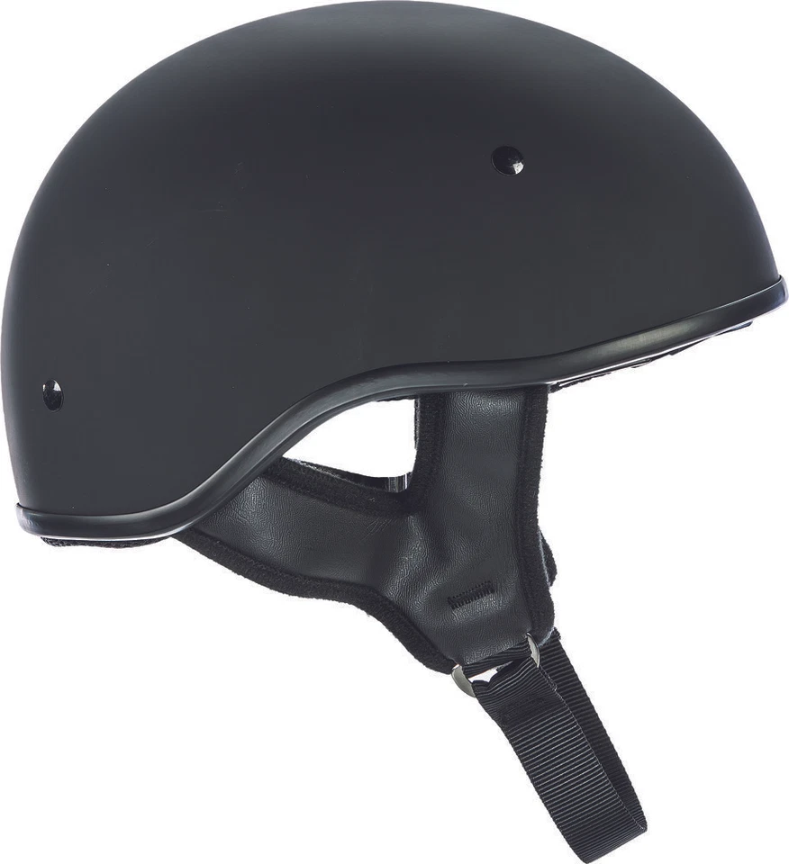 Medio casco de motocicleta Fly Racing .357 DOT negro mate o negro brillante Foto 2 de 2