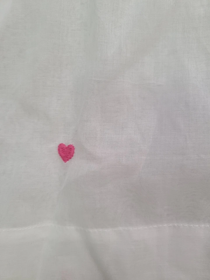 Pottery Barn Kids "Embroidered Pink Hearts" Sheer Drapery Panels 44" X 96" - 2 - Image 3 of 4
